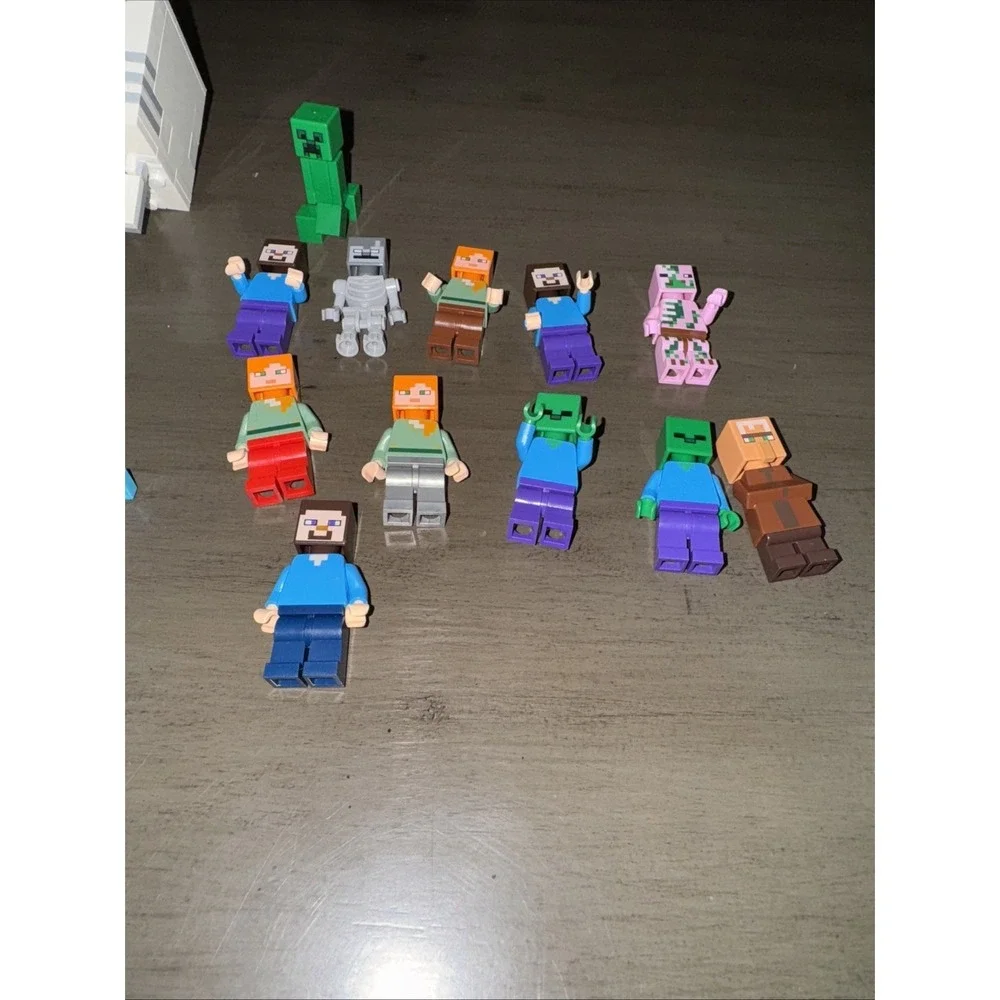 Lego‎ Minifigure Lot Minecraft Ghast 11 Figures And Animals Pig Wolf Horse Bunny